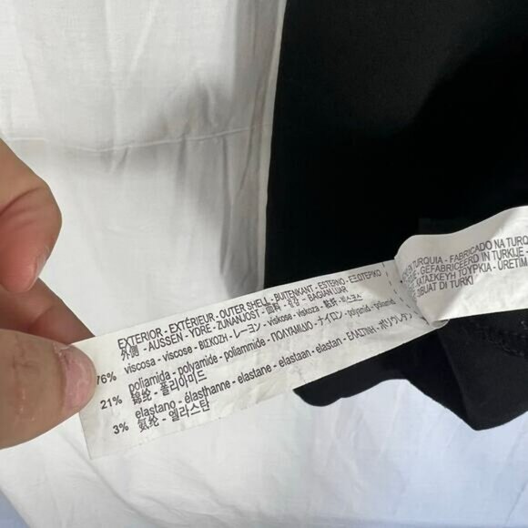 Zara Women's Basic Collection Little Black Dress LBD Small Off the Shoulder - Picture 5 of 6